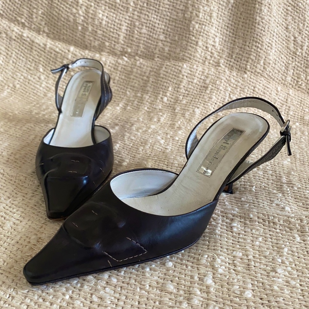 Rupert Sanderson Leather Low Heel Slingback Pumps 36.5 Euro 6.5 US